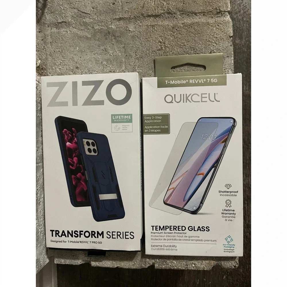 Zizo Transform Series Case & Quikcell Tempered Glass for T-Mobile REVVL 7 5G‎